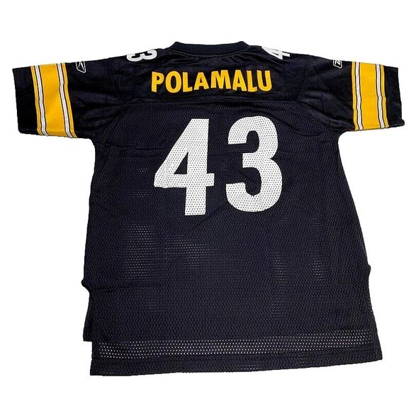 Reebok Other - Troy Polamalu Pittsburgh Steelers Jersey Youth M Reebok NFL Football Black HOF